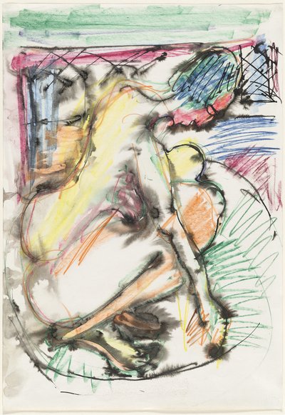 Erna che fa il Bagno in una Vasca da Ernst Ludwig Kirchner