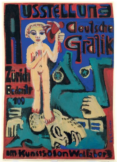 Mostra di grafica tedesca al Kunstsalon Wolfsberg, c.1921-1923 da Ernst Ludwig Kirchner
