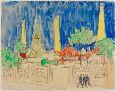 Fabbrica a Dresda da Ernst Ludwig Kirchner