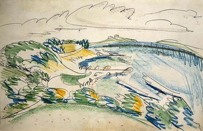 Costa di Fehmarn vicino a Wulfen da Ernst Ludwig Kirchner
