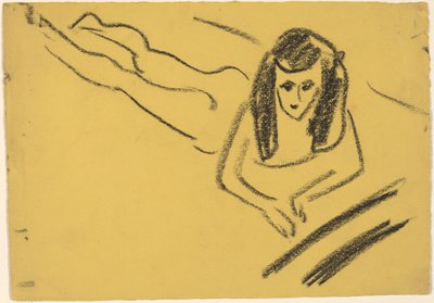 Fränzi distesa da Ernst Ludwig Kirchner