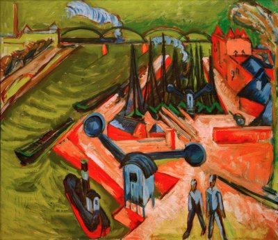 Porto occidentale di Francoforte da Ernst Ludwig Kirchner