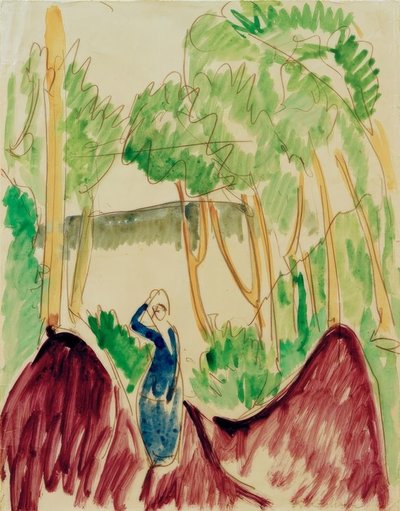 Donna nelle dune a Fehmarn da Ernst Ludwig Kirchner
