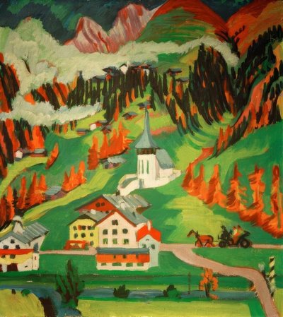 Frauenkirch in autunno da Ernst Ludwig Kirchner
