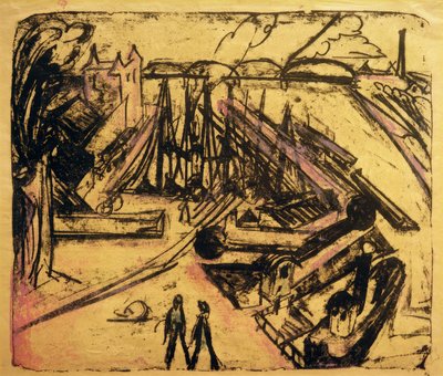 Porto franco di Francoforte sul Meno da Ernst Ludwig Kirchner