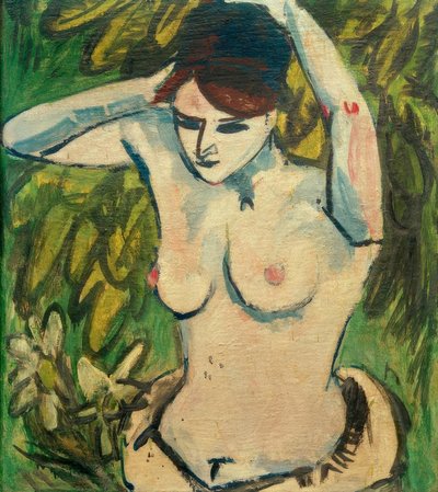 Mezzo nudo con braccia alzate da Ernst Ludwig Kirchner