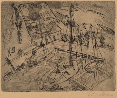 Porto di Burgstaaken da Ernst Ludwig Kirchner