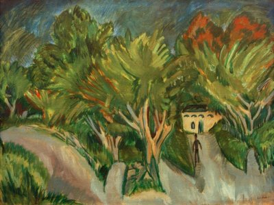 Casa sotto gli alberi (Fehmarn) da Ernst Ludwig Kirchner