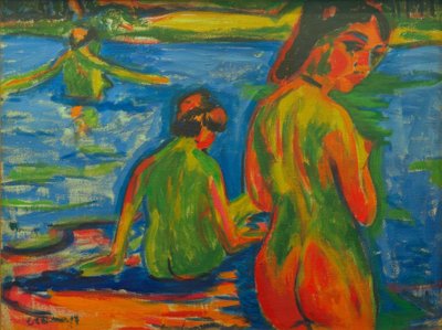 Ragazze che fanno il bagno nel lago da Ernst Ludwig Kirchner