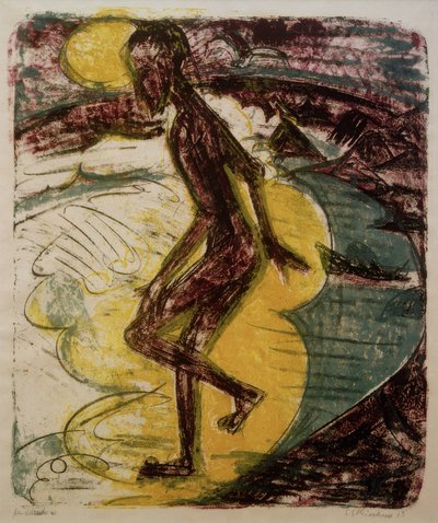 Uomo che entra in mare da Ernst Ludwig Kirchner