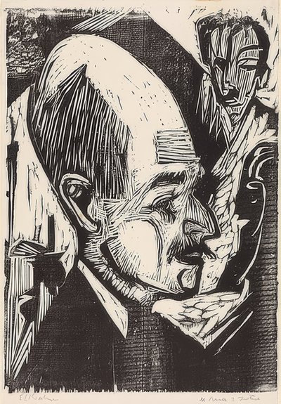 Testa del Dr. Bauer da Ernst Ludwig Kirchner