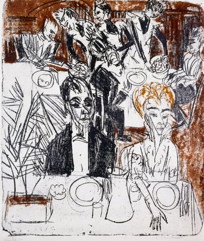 Tavola apparecchiata da Ernst Ludwig Kirchner