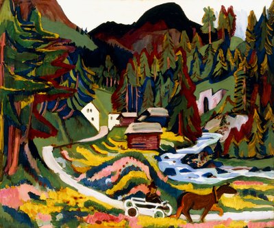 Paesaggio in primavera, Sertig, 1924-25 da Ernst Ludwig Kirchner
