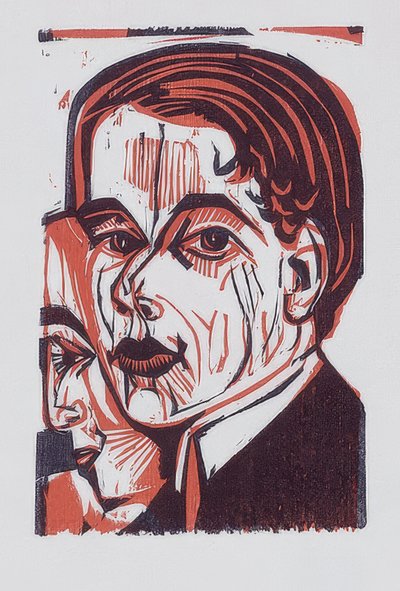 Testa di uomo (autoritratto) da Ernst Ludwig Kirchner