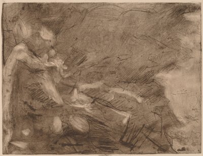 Ruscello di montagna con bagnanti da Ernst Ludwig Kirchner