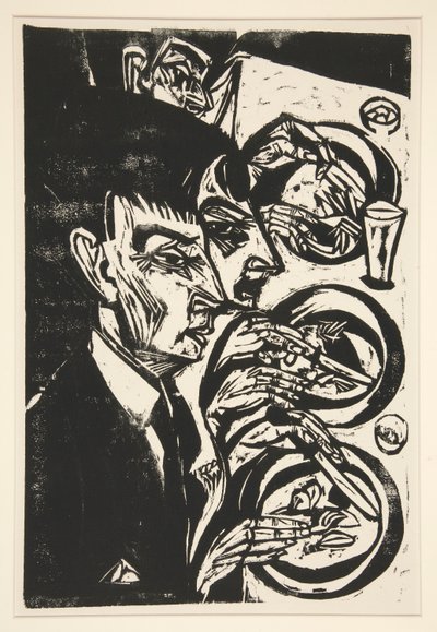 Persone nervose a cena da Ernst Ludwig Kirchner