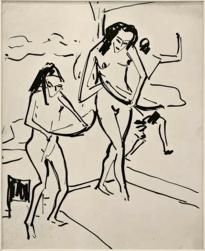 Senza titolo (Marcella e Senta con arco) da Ernst Ludwig Kirchner