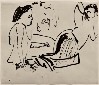 Senza titolo (Due donne sedute) da Ernst Ludwig Kirchner