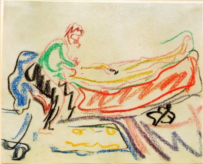 Coppia sul divano (Erich Heckel e modello) da Ernst Ludwig Kirchner