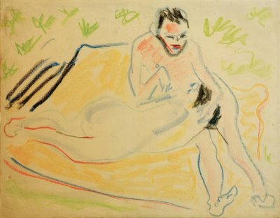 Coppia sulla coperta da Ernst Ludwig Kirchner
