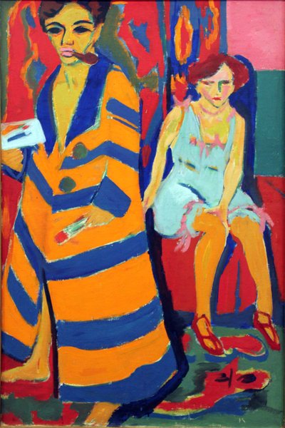 Pittore e modello da Ernst Ludwig Kirchner