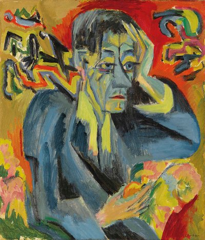 Ritratto del poeta Leonhard Frank, 1917 da Ernst Ludwig Kirchner