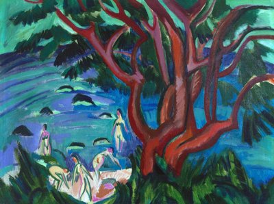 Albero rosso sulla spiaggia, 1913 da Ernst Ludwig Kirchner