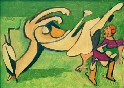 Cavaliere con cavallo caduto da Ernst Ludwig Kirchner