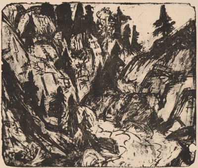 Ruscello roccioso da Ernst Ludwig Kirchner