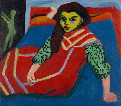 Ragazza Seduta (Fränzi Fehrmann) da Ernst Ludwig Kirchner