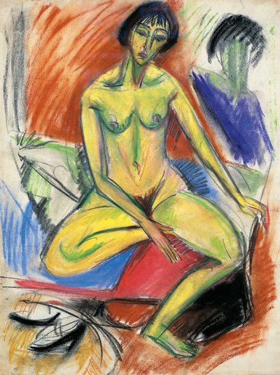 Nudo femminile seduto da Ernst Ludwig Kirchner