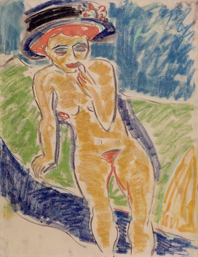 Nudo femminile seduto da Ernst Ludwig Kirchner