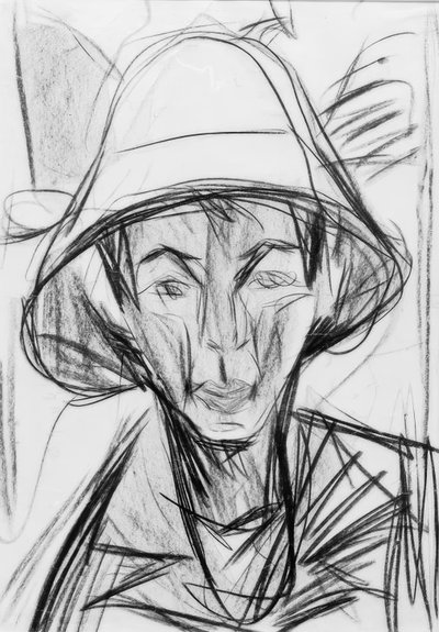 Autoritratto con cappello da pastore da Ernst Ludwig Kirchner