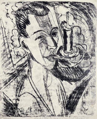 Autoritratto con sigaretta da Ernst Ludwig Kirchner