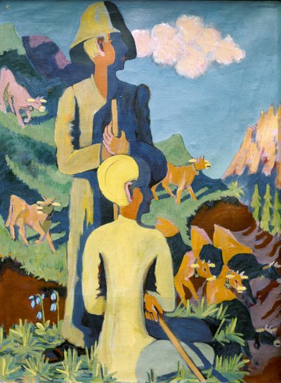 Pastori di sera. 1937. (olio su tela) da Ernst Ludwig Kirchner