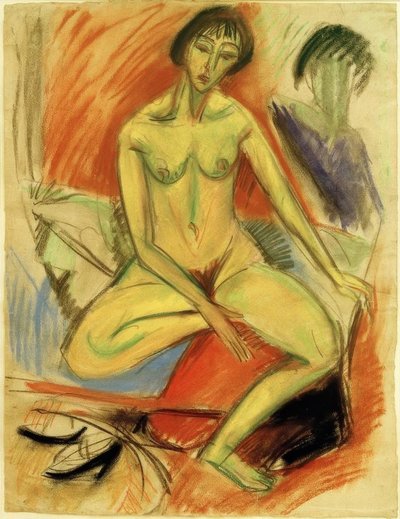 Nudo femminile seduto da Ernst Ludwig Kirchner