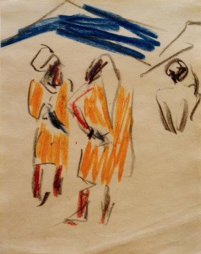 Schizzo di due marocchini da Ernst Ludwig Kirchner