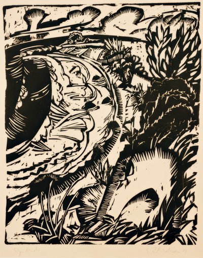 Costa ripida con baia rotonda da Ernst Ludwig Kirchner