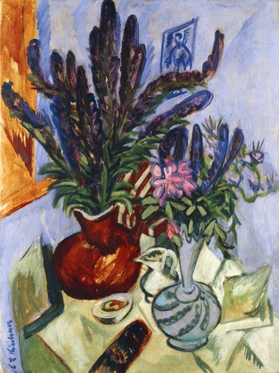 Natura Morta con un Vaso di Fiori, 1912 da Ernst Ludwig Kirchner