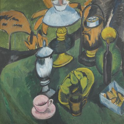 Natura morta con lampada da Ernst Ludwig Kirchner