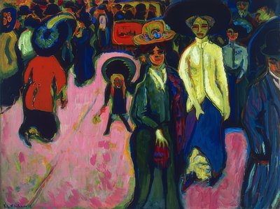 Strada a Dresda. 1908 (riveduto nel 1919, datazione sul dipinto 1907) da Ernst Ludwig Kirchner