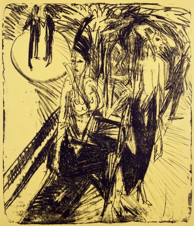 Prostitute sul Kurfürstendamm da Ernst Ludwig Kirchner