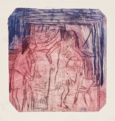Scena in una stanza da Ernst Ludwig Kirchner