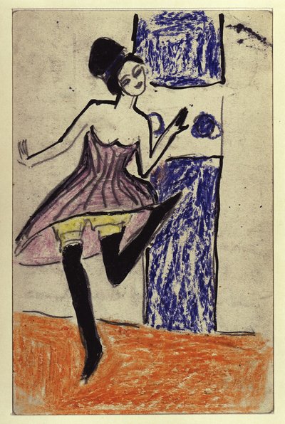 Tänzerin (Postkarte an Maschka Mueller) da Ernst Ludwig Kirchner