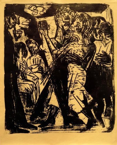 Coppia di contadini danzanti da Ernst Ludwig Kirchner