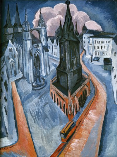 La Torre Rossa a Halle da Ernst Ludwig Kirchner