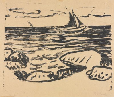 Il mare vicino a Staberhuk da Ernst Ludwig Kirchner