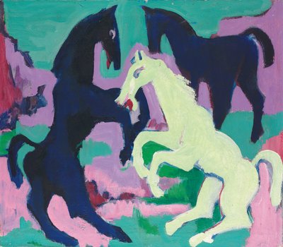 Tre cavalli; Drei Pferde, c.1923 da Ernst Ludwig Kirchner