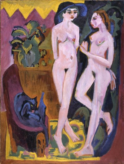Due nudi in una stanza da Ernst Ludwig Kirchner