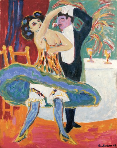 Teatro di Vaudeville (Coppia di ballerini inglesi), c.1909 da Ernst Ludwig Kirchner